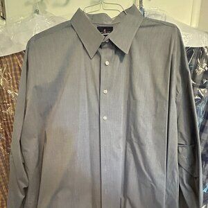 Stafford Travel Performance Super Shirt 19 grey dress shirt